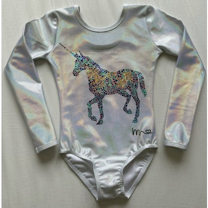 Gymnastický dres - ANIKA - oily silver 1