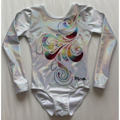 Gymnastický dres - ANIKA - oily silver 2