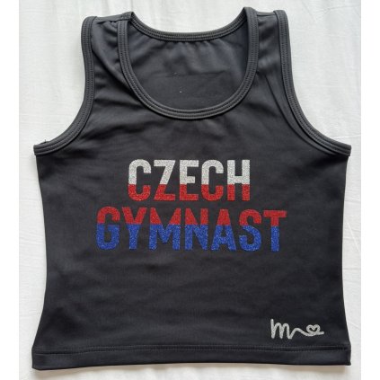 CROP TOP (černý) - CZECH GYMNAST