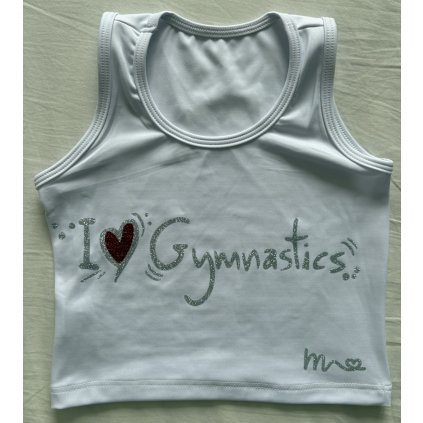 CROP TOP (bílý) - GYMNAST 3