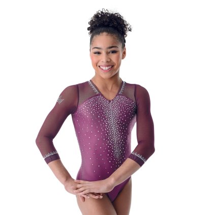 Gymnastický dres - LUSTORUS - SOZLEO2204 - wine