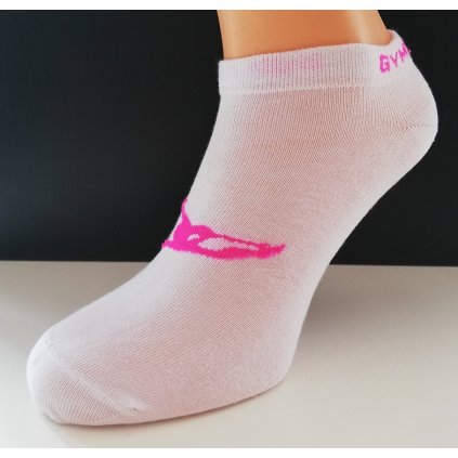 Gymnastické ponožky - Bílá / růžová