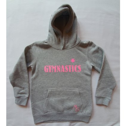 Mikina s kapucí Gymnastics gray, pink