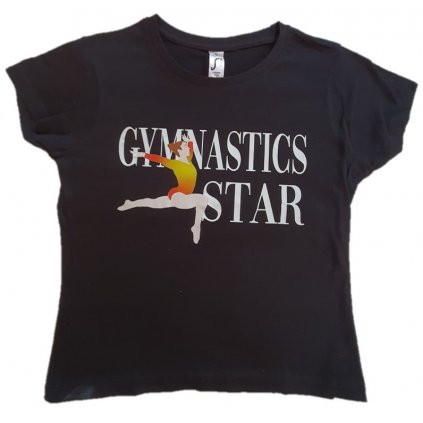 Tričko černé Gymnastics star