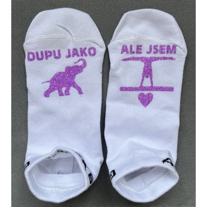 Ponožky (bílé) - SLON (orchid)