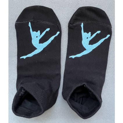 Ponožky (černé) - SILUETA (světle modrá)