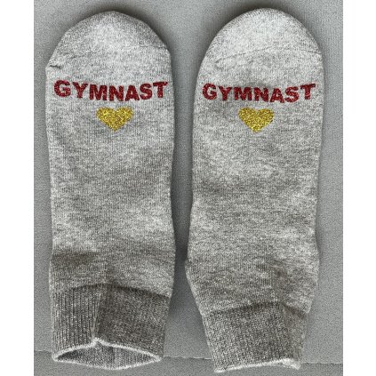 Ponožky (šedé) - GYMNAST (červená)