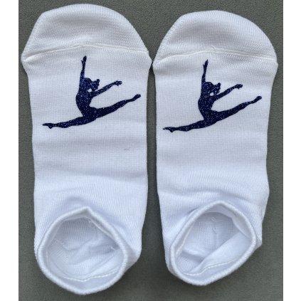 Ponožky (bílé) - SILUETA (modrá)