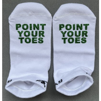 Ponožky (bílé) - POINT YOUR TOES (zelené)