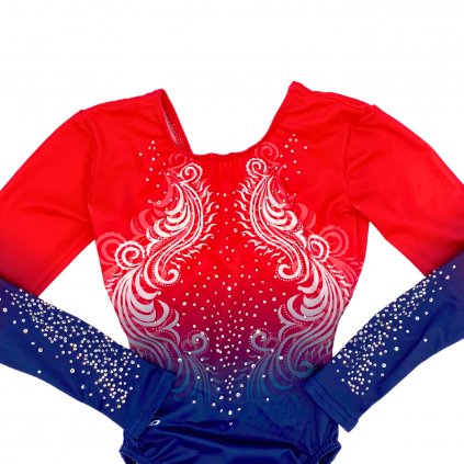 Gymnastický dres - CALYPSO red/navy