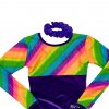 Gymnastický dres - NELLA - violet / rainbow shine