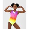 flare neon PINK leotard 04