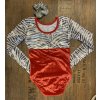 Gymnastický dres - NELLA - red / zebra