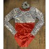 Gymnastický dres - NELLA - red / zebra