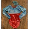 Gymnastický dres - NELLA - red / blue multi