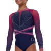1042 navy pink ombre competition leotard 01