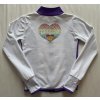 Mikina - WARM - White+ Purple - Gymnast heart glitters