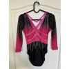 Gymnastický dres - 2215 B - black/pink