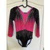 Gymnastický dres - 2215 B - black/pink
