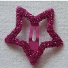 Sponky hvězdičky třpytivé fuchsia