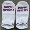 Ponožky (bílé) - DOPNI ŠPIČKY (fialové)