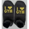 Ponožky (černé) - I LVOE GYM (zlaté)