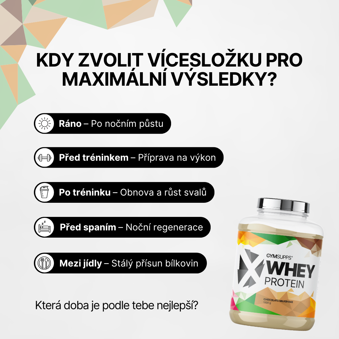 Kdy je nejlepší používat vícesložkový protein?