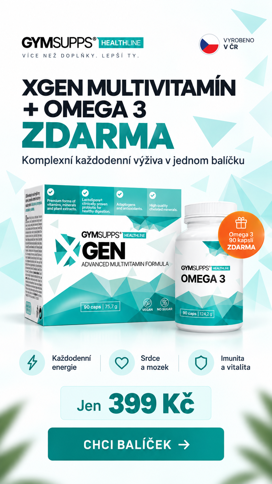 Xgen + Omega 3 ZDARMA