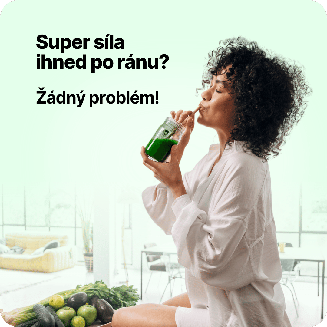 žena pije greensy
