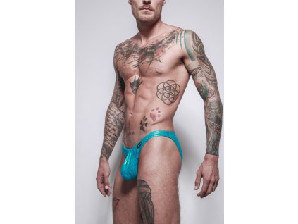 Gymswim python bulge swim brief blue