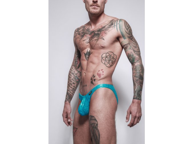 Gymswim python bulge swim brief blue