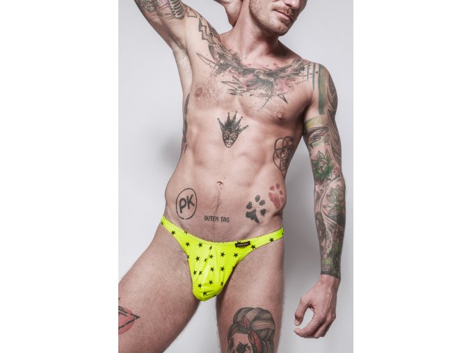 Gymswim star bulge swimunder mini thong yellow/black