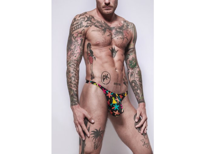 Gymswim party boy bulge swimunder mini thong multicolor/black