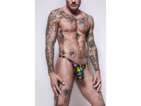 Gymswim party boy bulge swimunder mini thong multicolor/black