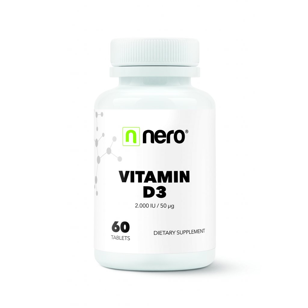 NeroDrinks Vitamin D3 2.000IU 60 kapslí Gymtime.cz Vše pro fitness