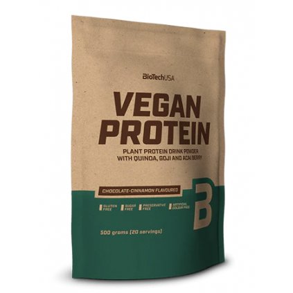 BioTech Vegan Protein 500 g (Příchuť čokoláda-skořice)