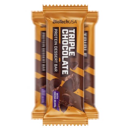 BioTech Protein Dessert Bar 50 g (Příchuť trojitá čokoláda)