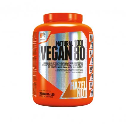 Extrifit Vegan 80 2000 g (Příchuť oříšek)