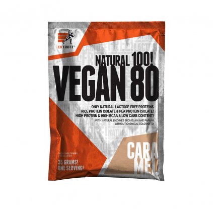 Extrifit Vegan 80 35 g (Příchuť karamel)