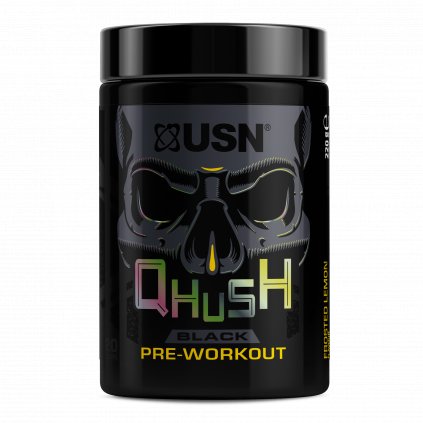 USN Qhush Black Pre - Workout 220 g (Příchuť citron)