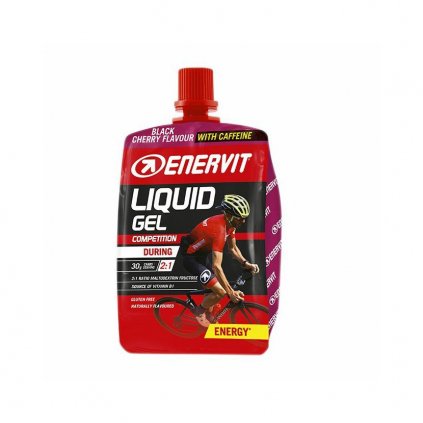 Enervit Liquid Gel with caffeine 60 ml (Příchuť černá višeň)