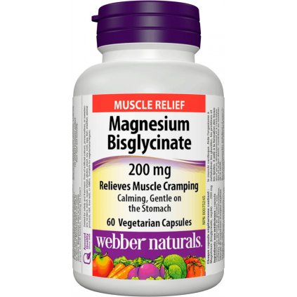 Webber Naturals Magnesium Bisglycinate 200 mg 60 cps