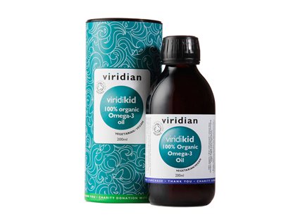 Viridian Viridikid Omega 3 Oil 200 ml Organic (Bio Omega 3 olej pro děti)