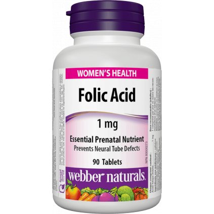 Webber Naturals Folic Acid 1 mg 90 tbl