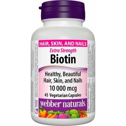 Webber Naturals Biotin 10 000 mcg 45 cps