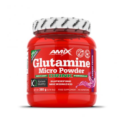 Amix Glutamine Micro Powder Drink (Příchuť lesní ovoce)