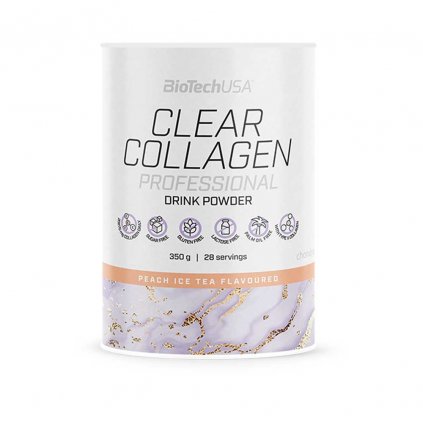 BioTech Clear Collagen Professional 350 g (Příchuť broskvový ledový čaj)