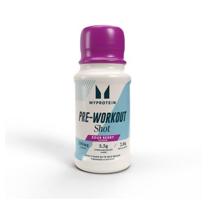 MyProtein PreWorkout Shot 60 ml sour berry (Příchuť kyselé plody)
