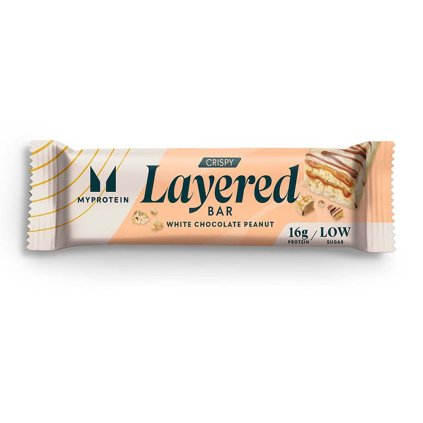 MyProtein Crispy Layered 58 g (Příchuť bílá čokoláda-arašídy)