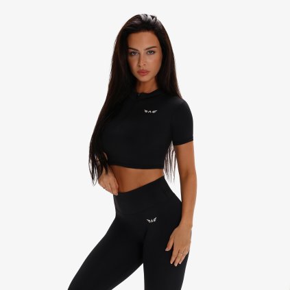 Exalted Dámské Aura Tričko Se Zipem - černá (Velikost XS)